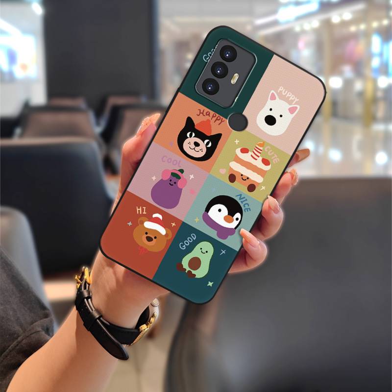 Cartoon Graffiti Phone Case For TCL 30SE/30E/306/305/Sharp Aquos V6/V6 Plus Shockproof Soft Case Cute Durable Animals