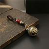 Retro Alloy Bell Car Keychain Pendant, Gluttonous Wind Chime Handmade Key Ring, Creative Small Gift For Men And Women