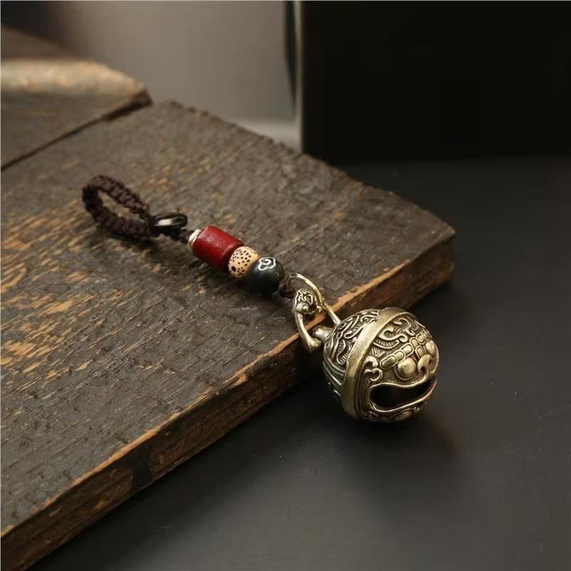 Retro Legierung Glocke Auto Schlüsselanhänger Anhänger, Gieriger Windspiel Handgefertigter Schlüsselring, Kreatives Kleines Geschenk Für Männer Und Frauen