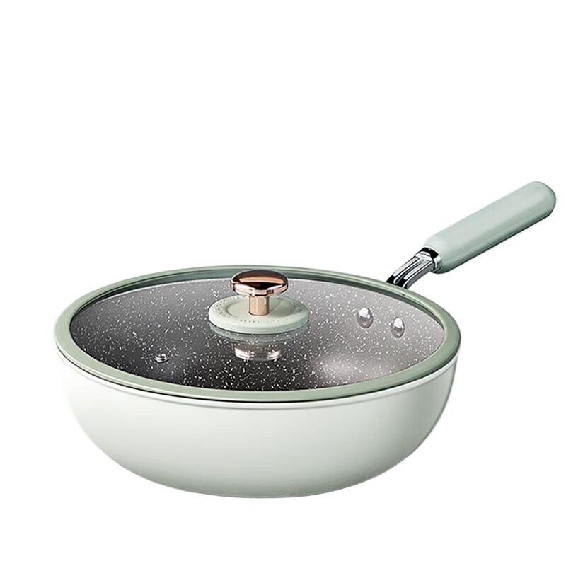 Chui Da Huang 28cm Lime Green Titanium Alloy Wok