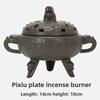 Retro Pixiu plate incense burner household indoor incense burner incense sandalwood burner agarwood mosquito coil tray