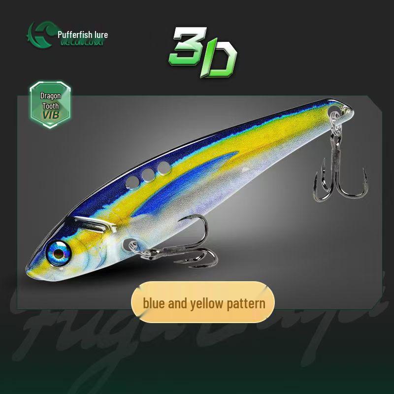 

Металлическая вибро-приманка Dragon Tooth 3D: Универсальная приманка для пресной и морской воды 5g