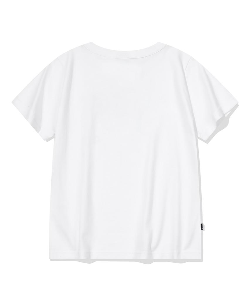 CPGN STUDIO Dolphin Pop Crop Short Sleeve Tee White