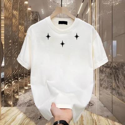 Women Men Cotton T Shirt Round Neck Short Sleeve Print Casual T-shirts