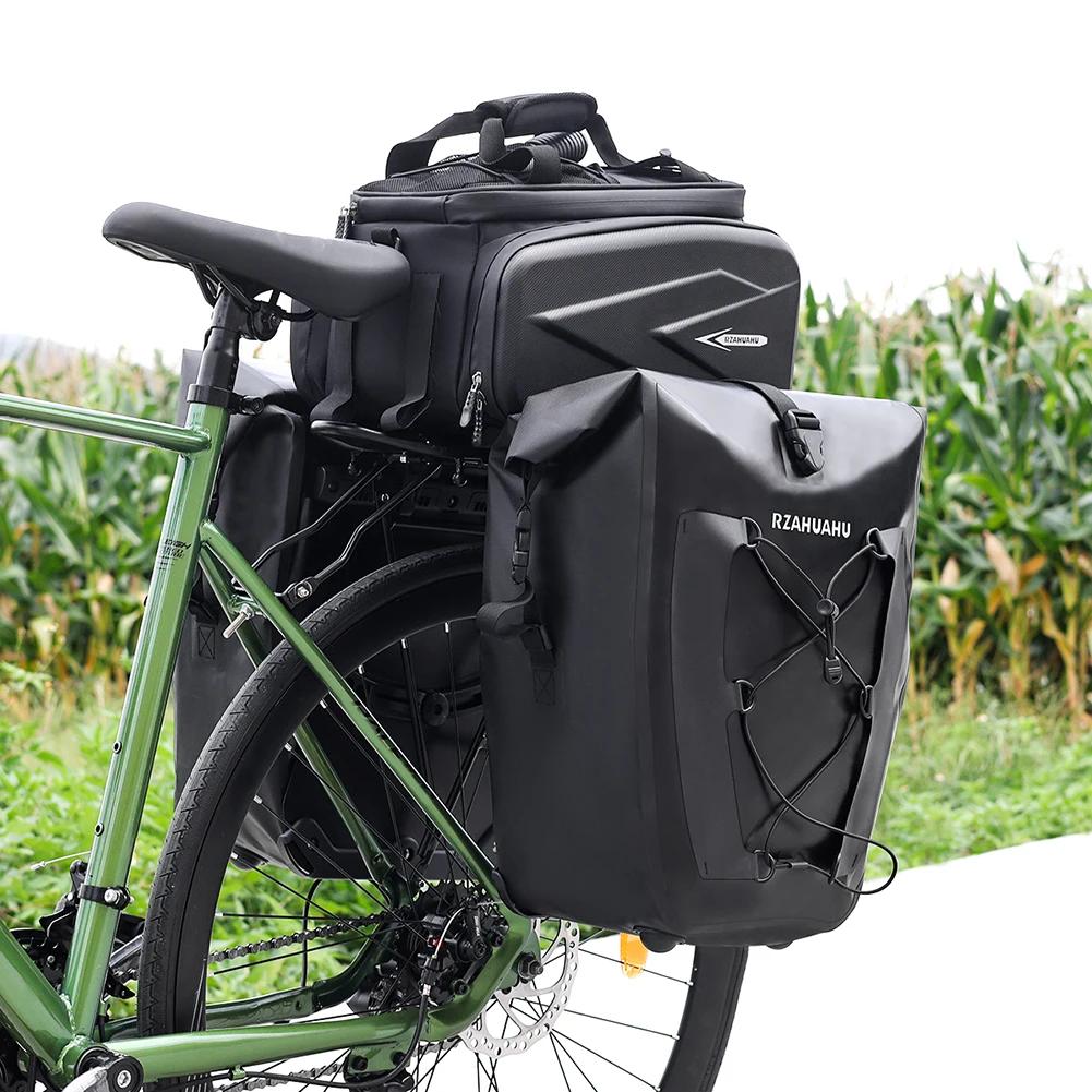 1/2PCS 25L Rear Seat Trunk Bag Waterproof Large Capacity Travel Pannier Rear Seat Bag Bicycle Cycling Trunk Bags Bicycle Pannier