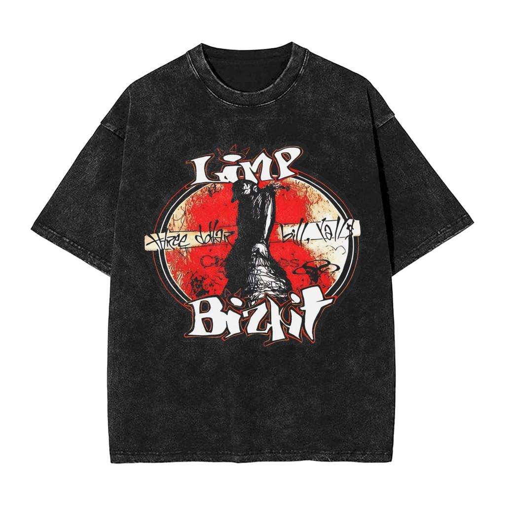 Rock Band Limp Bizkit Album Graphic 2025 Men T Shirt Washed  Funny Tees Short Sleeve Round Neck T-Shirt 100% Cotton Gift Tops