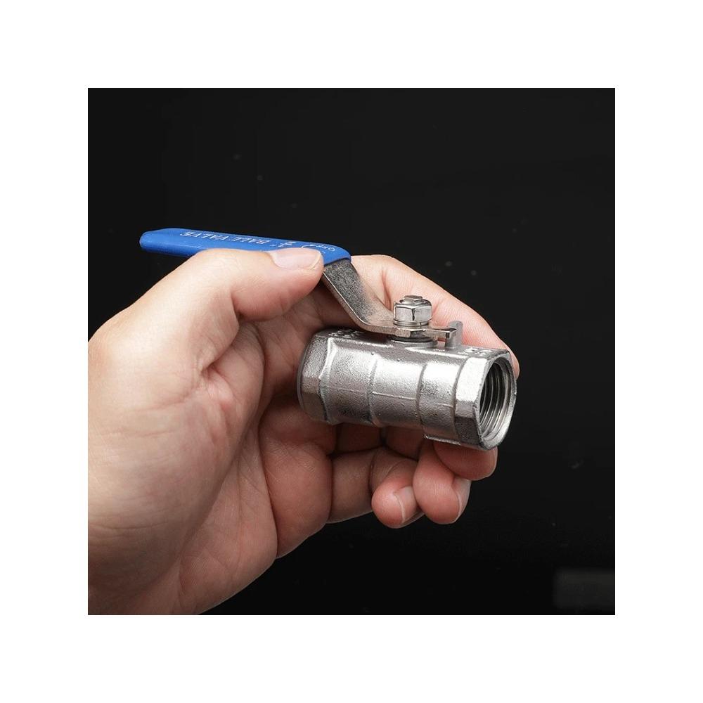 Plumbing Connection Ball Valve Switch Female Threaded Stainless Steel Faucet SS304 BSPT 1/4" 3/8" 1/2" 3/4" 1" 1-1/4" 1-1/2"