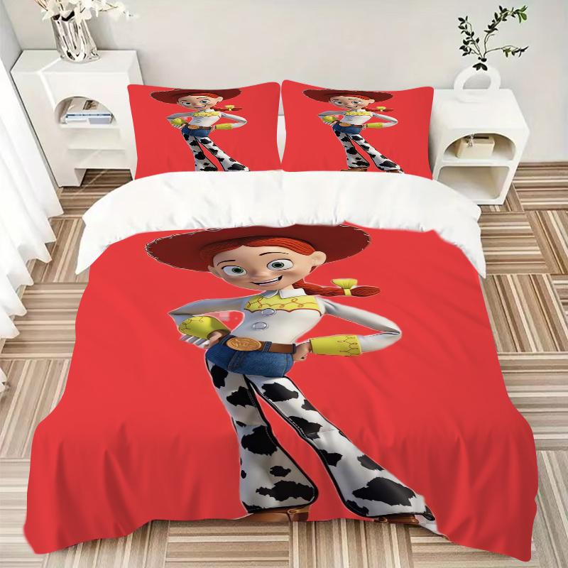 3pcs Jessie Cowgirl Bedding Set - 1 Soft Quilt Cover + 2 Pillowcases, Machine Washable - Suitable for All Seasons, Perfect Gift for Family and Fr