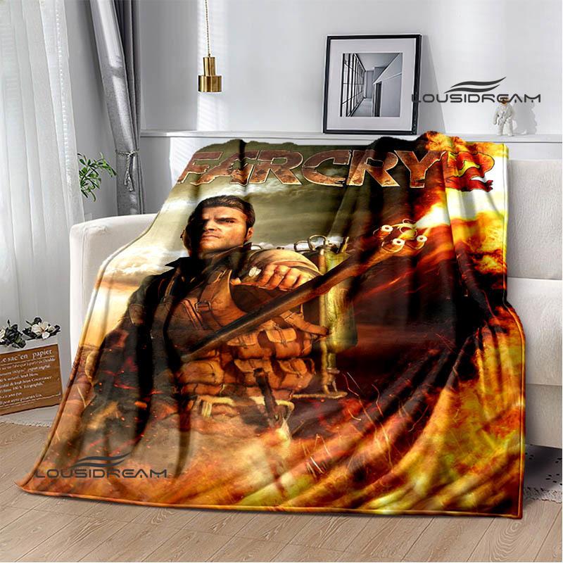 3D Spel Farcry Cartoon bedden met print Flens Warme deken zachte en comfortabele deken picknickdekens verjaardagscadeau