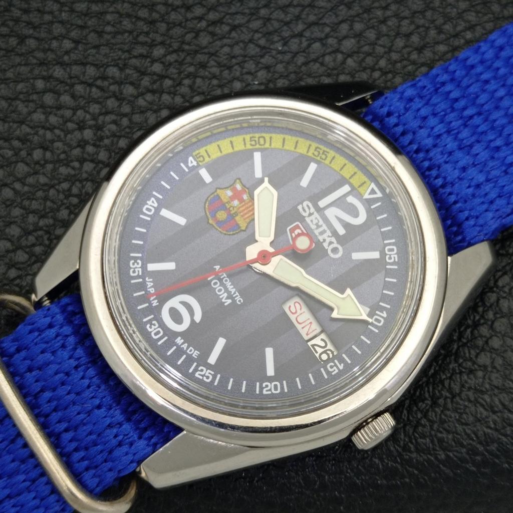 JAPAN VINTAGE SEIKO AUTOMATIC 6309A MENS FERRARI DIAL WATCH a700513-5
