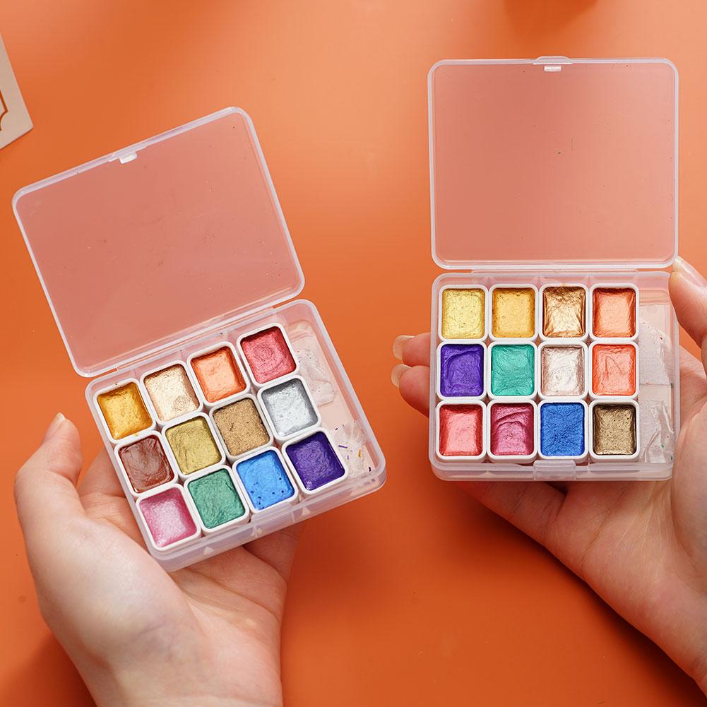 56 Colors Pearlescent Solid Watercolour Paints Japanese Manicure Makeup Decoration Entwining Flower Blooming Painting Graffiti