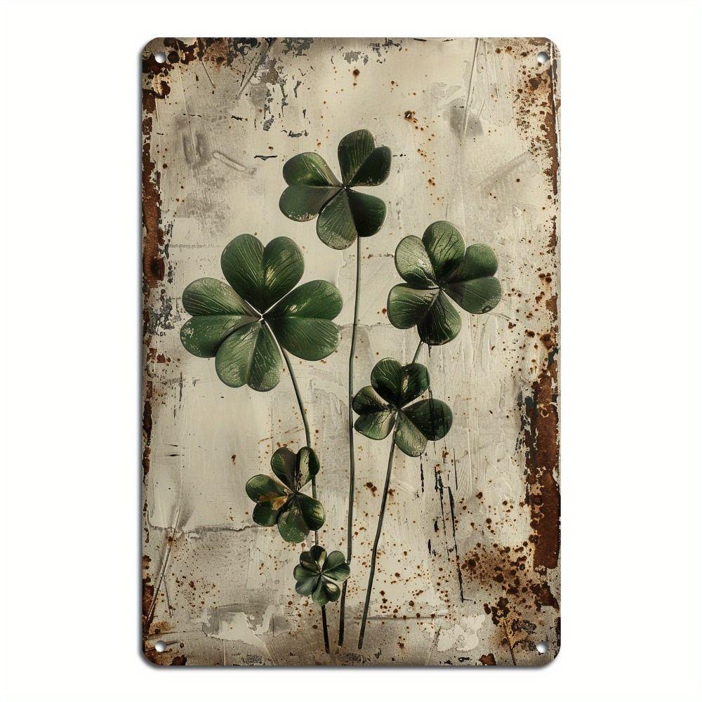 Vintage Metal Flower Wall Art Poster, 20x30cm Decorative Home Garden Sign