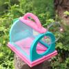 1 Set Critter Viewer Box with Tweezers Magnifying Glass Portable Handle Mesh Kids Outdoor Nature Exploration Small Animal Catcher Observation