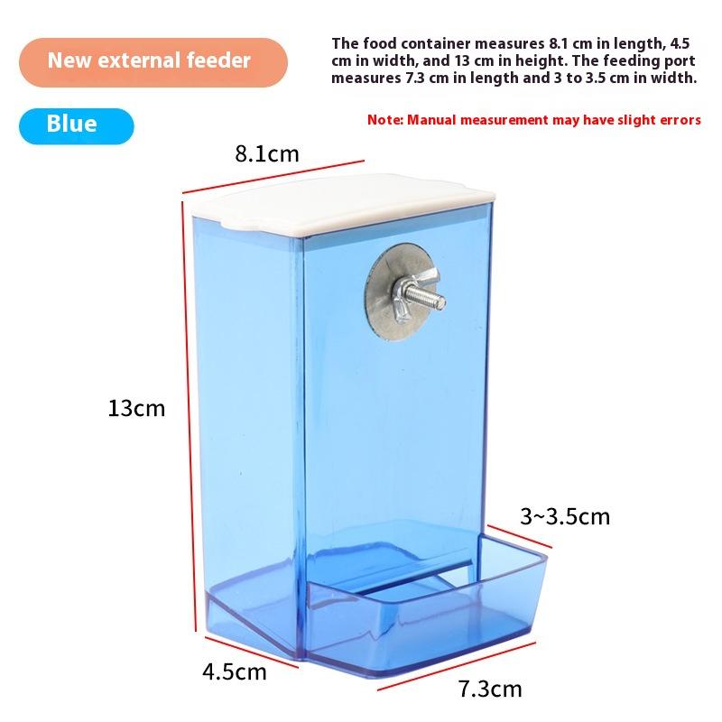 Large Capacity Bird Feeder Box Anti-Splash Bird Food Dispenser Durable Parrot Feeding Box For Small Medium Birds