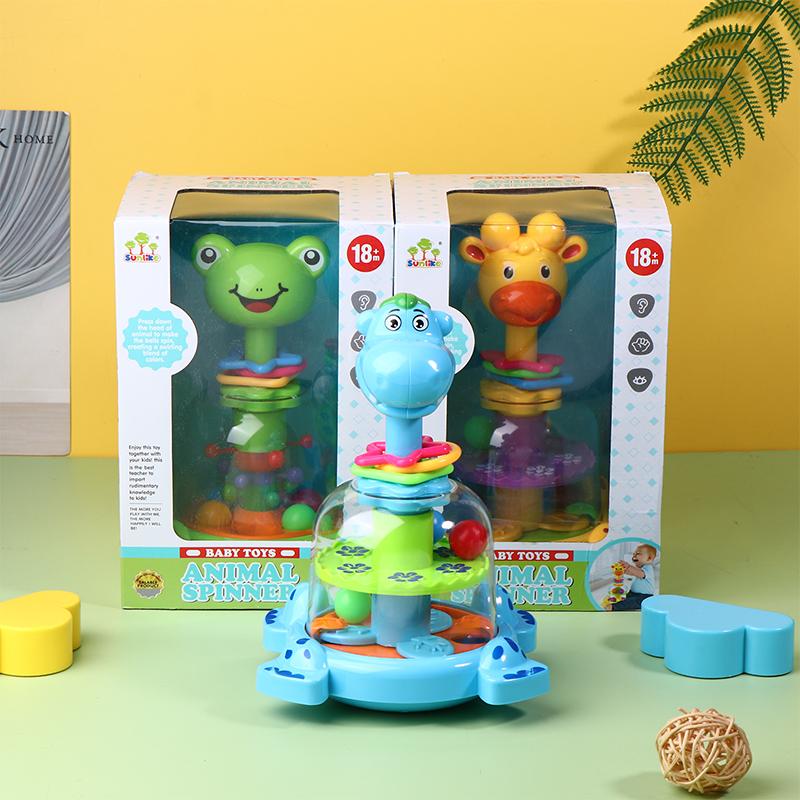 Kids Fun Giraffe Rotating Jumping Ball Rolling Beads Toy Baby Early Education Toy Finger Skill Training Montessori Baby Toy