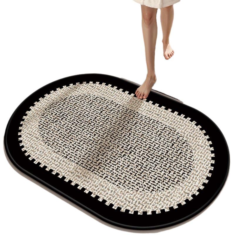 Non-slip Bathroom Absorbent Floor Mat for Toilet and Entryway