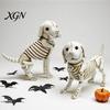 Weather Resistant Garden Statues Skull Puppy Resin Figurine, Halloween Retro Skeleton Dog Statue, Aged Sculptures Gothic Desktop Ornament for Bars And