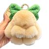 Pompom Faux Rabbit Fur Keychain Hanging Ornaments Bag Charms Plush Rabbit Key Chain  Car Key Ring