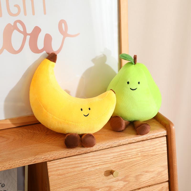 Cartoon Simulation Fruit Banana Apple Doll Plush Toy Pear Doll Home Decoration Girl Rag Doll