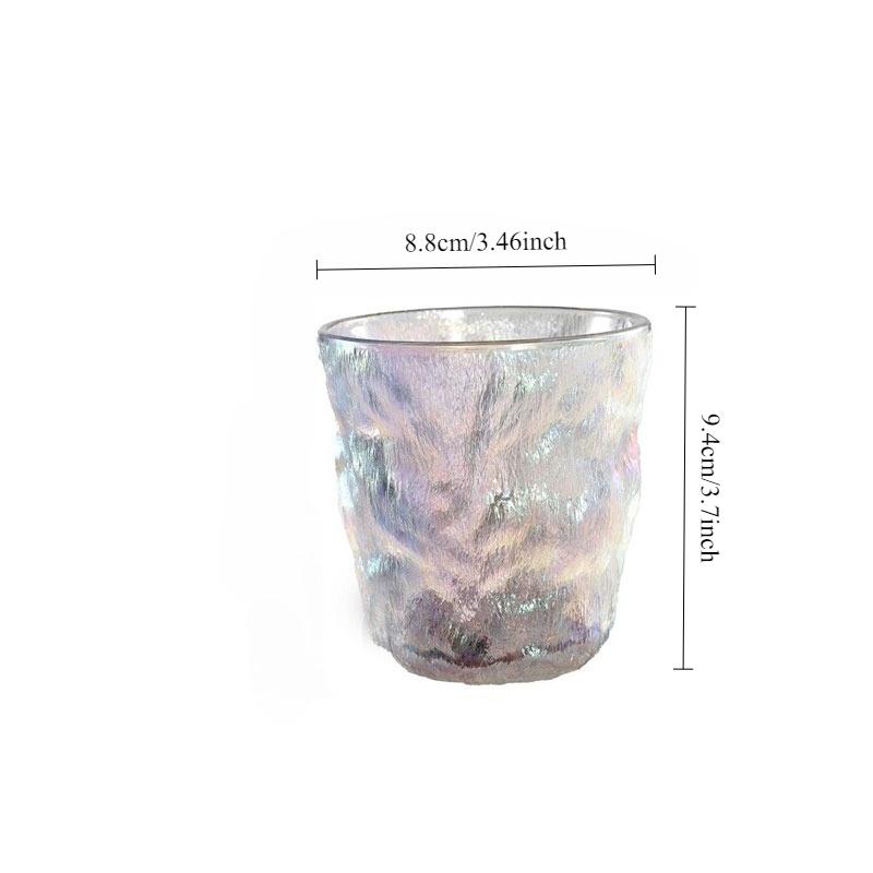 Drinking Glasses 300ml/380ml Minimalist Style Glacier Cup Household Large Capacity Glass Cup Water Cup Tea Beverage Frosted Cups 1pcs