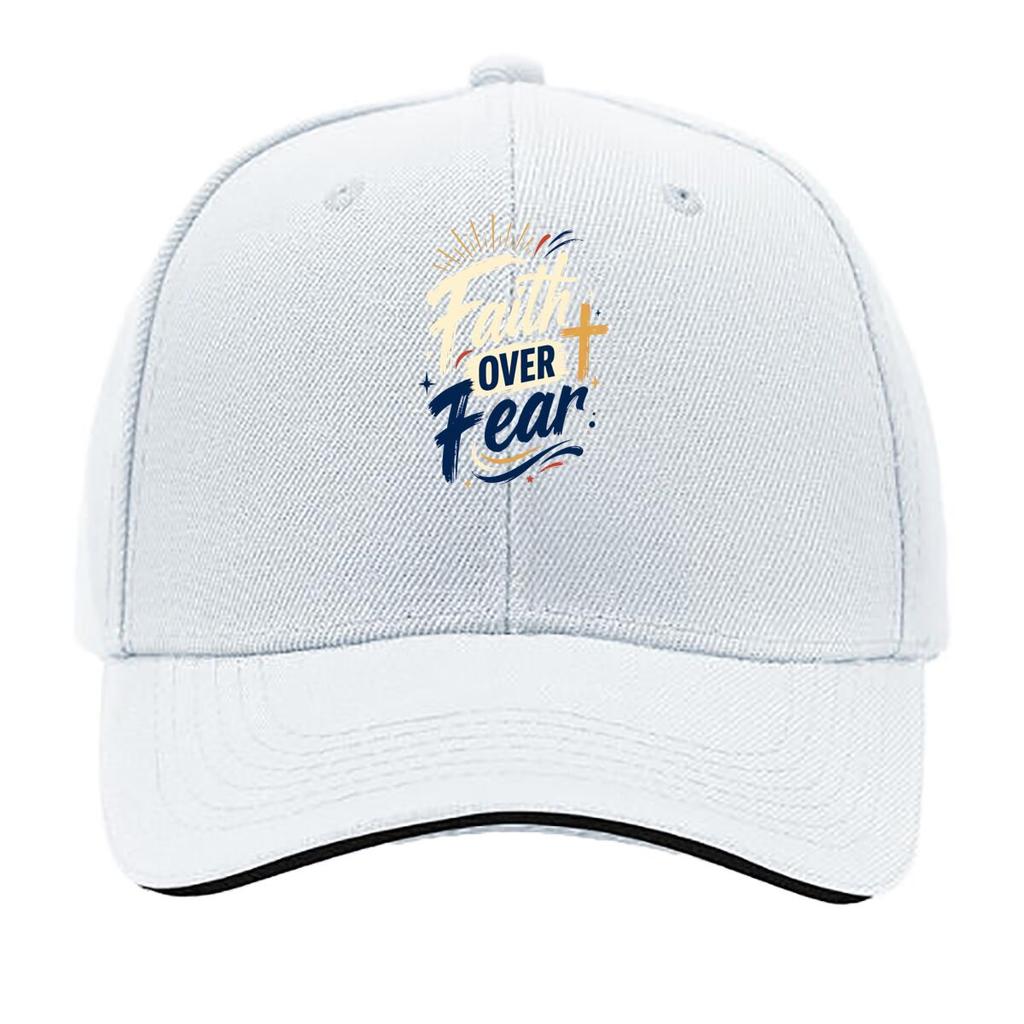 Bold Faith Wins Over Fear Script Sandwich Baseball Cap Sun Cap Outdoor Workouts Hat