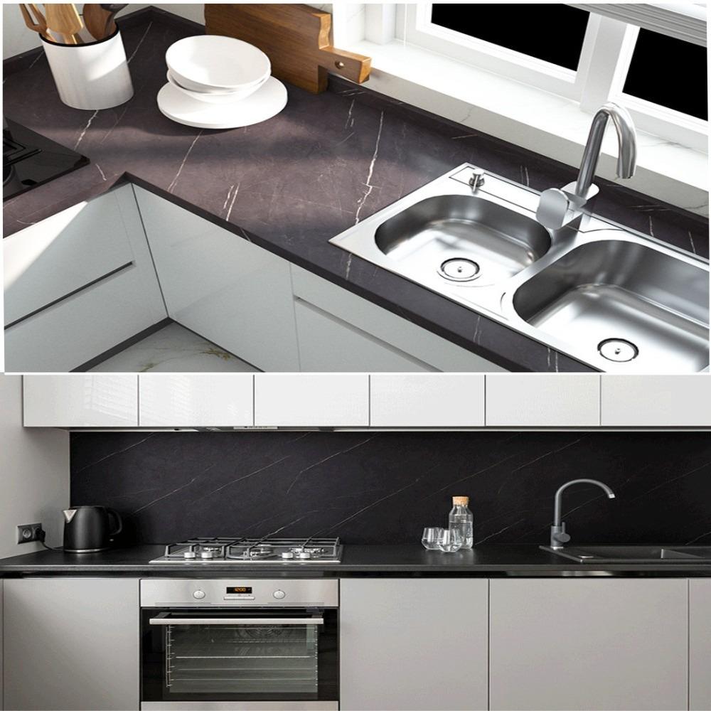 Thicken Matte Marble Stickers Wallpaper Self-adhesive Kitchen Oil-proof Desktop Cabinets Countertops Furniture Decorative Film