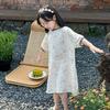 Sweet Short Sleeve Girls Kids Sleep Dress Casual Summer Home Nightgown