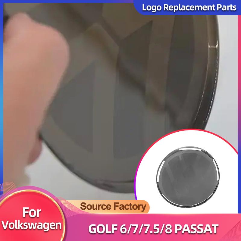 2026 Gorące Do VW VOLKSWAGEN Kołpaki Kół 2 szt. Przód i Tył VW Golf 6/Golf 7/Golf 7.5/Golf 8 Nie Wpływa na ACC Zmodyfikowane Czarne Naklejki Fla