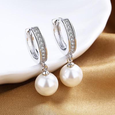 Korean Style Retro Pearl Dangle Earrings & Versatile Ear Cuffs for Women