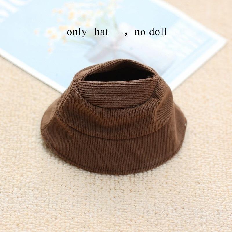 Cute Fishing Hat for 17cm Labubu Plush Dolls Clothes Chill Play Mini Charm Kawaii Vinyl Face Doll  Accessories Kpop Doll Hat