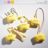 Yellow Cartoon Star Plush Keychain: Cute Gift for Couples & Friends