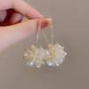 Yutsai Flower Cluster French Vintage Ear Hooks Elegant Dangle Earrings for Women PD2524