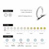 Moissanite Ring 925 Silver with White Gold Plated Full Diamond Eternity Band Engagement Wedding Rings for Women