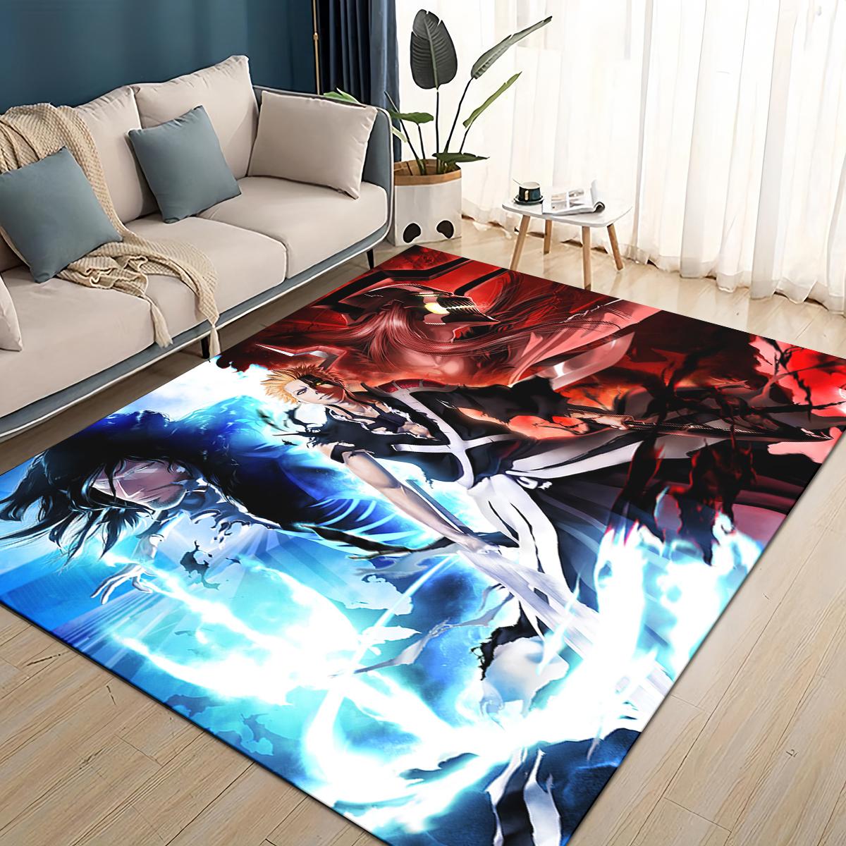 

3D Мультяшный Bleach Куросаки Ичиго Аниме Ковер Коврик для Гостиной Спальни Дома Декорация Дивана, Детский Игровой Нескользящий Напольный Коврик 40x60cm( 15x23in )