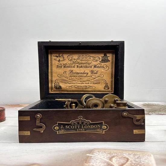 Nautical Sextant  Custom Engraved Gift  Brass Sextant With Telescope  Working Compass,  Anniversary Gift, Navy Veteran Gift