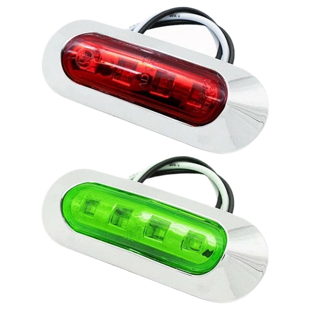 

2Pcs Marine Navigation Lights Red Green LED Boat Navigation Light 12-24V Waterproof Sailing Signal Lamp Marine Yacht Light