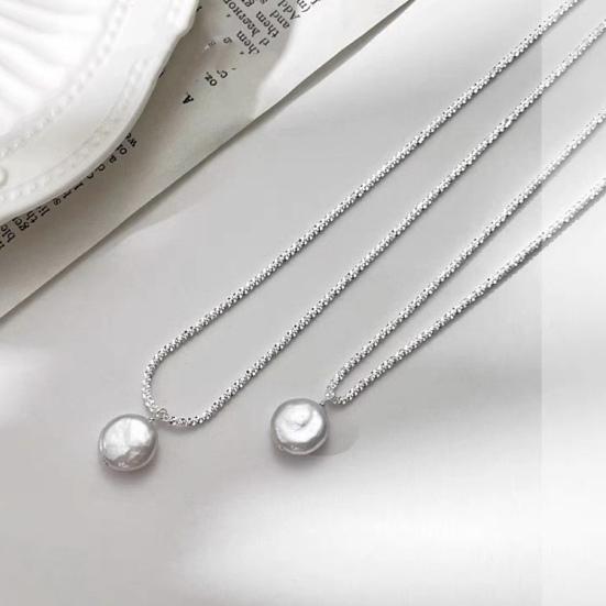 Women Necklace Faux Pearl Charm Adjustable Length Pendant Necklace Lightweight Exquisite Design Necklace Jewelry Gift