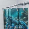 Underwater World Blue Lobster Shower Curtain Waterproof Fabric Printing For Bathrooms Decor