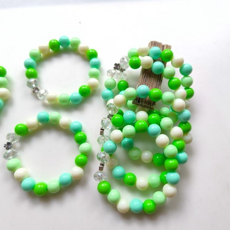 Unisex Handchain Meditation Bead Bracelet Smooth Round Beads Wristband Adjustable Size Bangles Accessory for Men Women