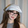 Thin Octagonal Hat Cotton and Linen Painter Caps Casual Striped Berets  Girl