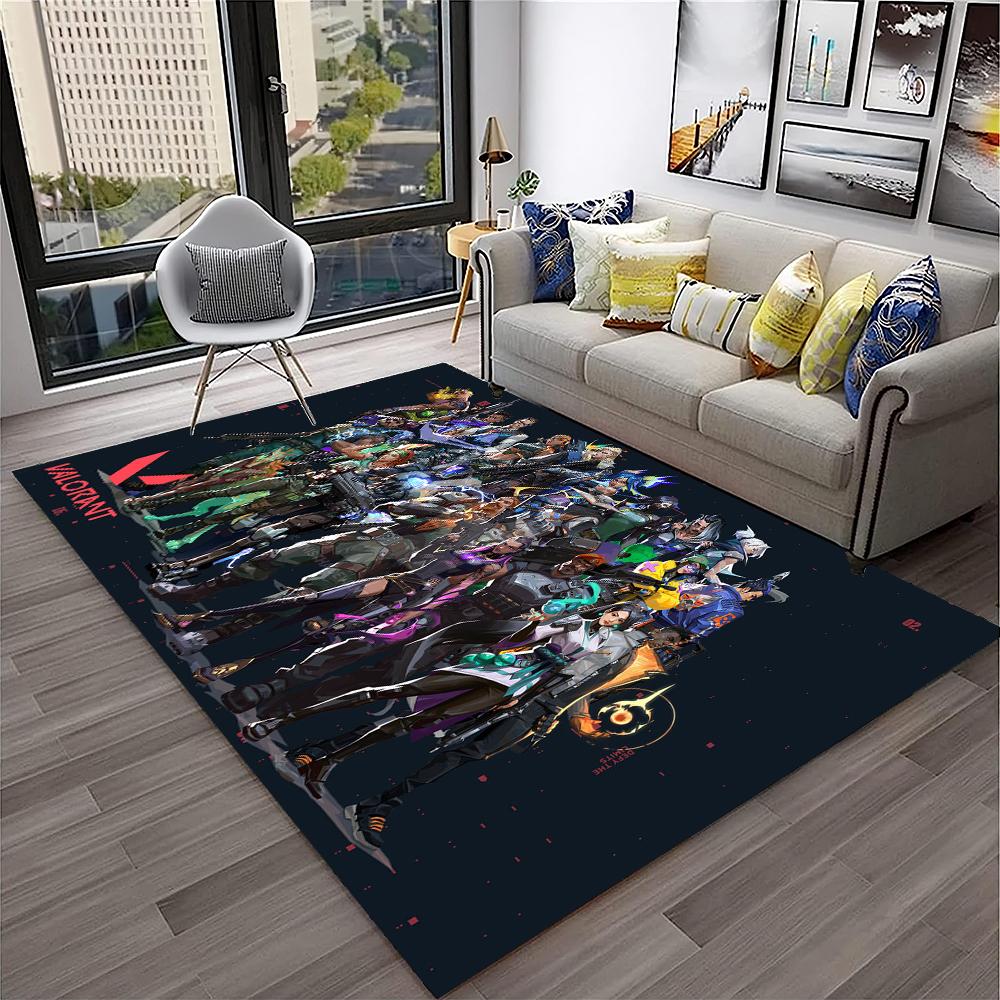 VALORANT Game Gamer Cartoon 3D Carpet Rug for Home Living Room Bedroom Sofa Doormat Decor,kids Play Area Rug Non-slip Floor Mat