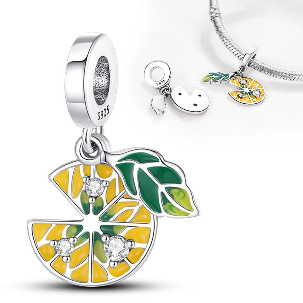 Copper Strawberry Pineapple Cherry Avocado Charm Pendant Beads Fit Charm Original Bracelet For Women Jewelry Making