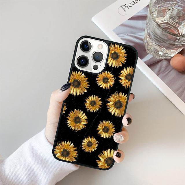 Coque de téléphone florale tournesol pour iPhone 17 Air 15 16 11 12 13 14 Pro Max Housse pour iPhone 17 Air Max Plus coque Fundas