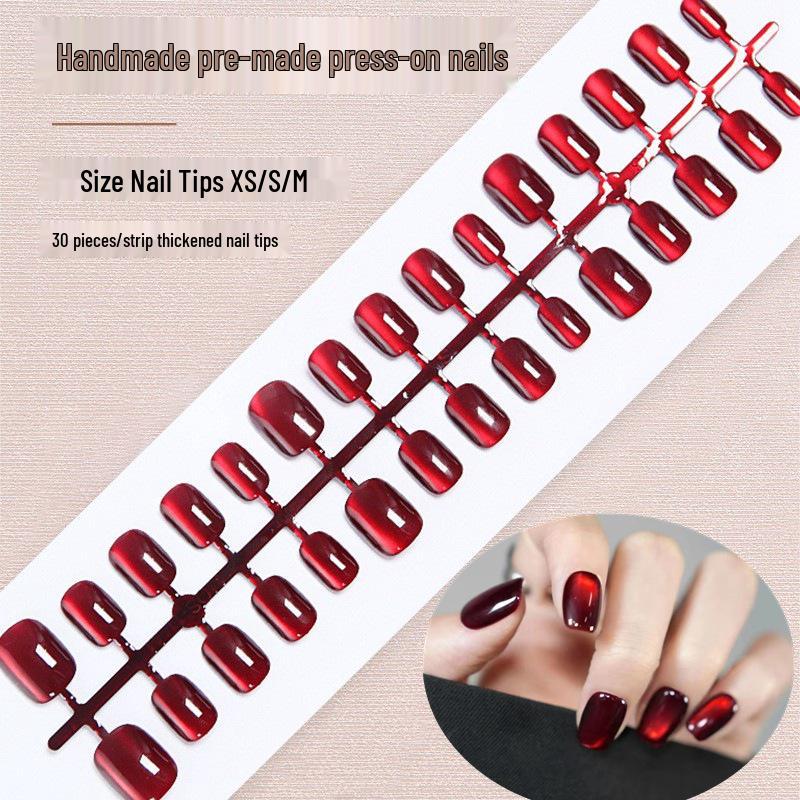 Year of the Horse Lion Dance Fireworks-Inspired Armor & Cat Eye False Nails