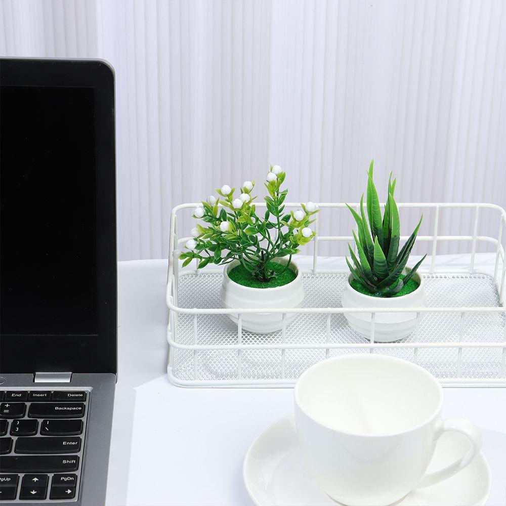 Fake Flowers Simulated Tree Pot Plants Office Table Potted Ornaments Artificial Aloe Plants Bonsai