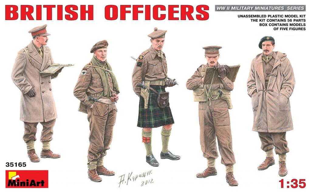 MiniArt British Officers Plastic Model 1/35 (5-Piece Set)