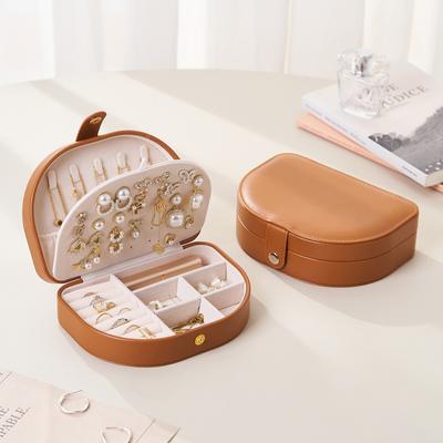 2024 New Leather Jewelry Box Necklace Bracelet Earrings Earrings Jewelry Box Jewelry Storage Box
