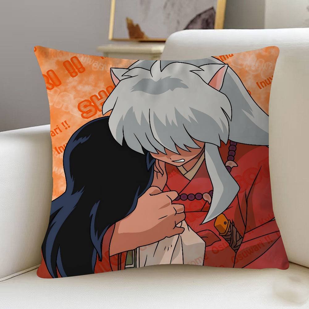 InuY-Yasha Cartoon Animation Pillow Gift Home Office Decoration Pillow Bedroom Sofa Car Cushion CoverPillow Case