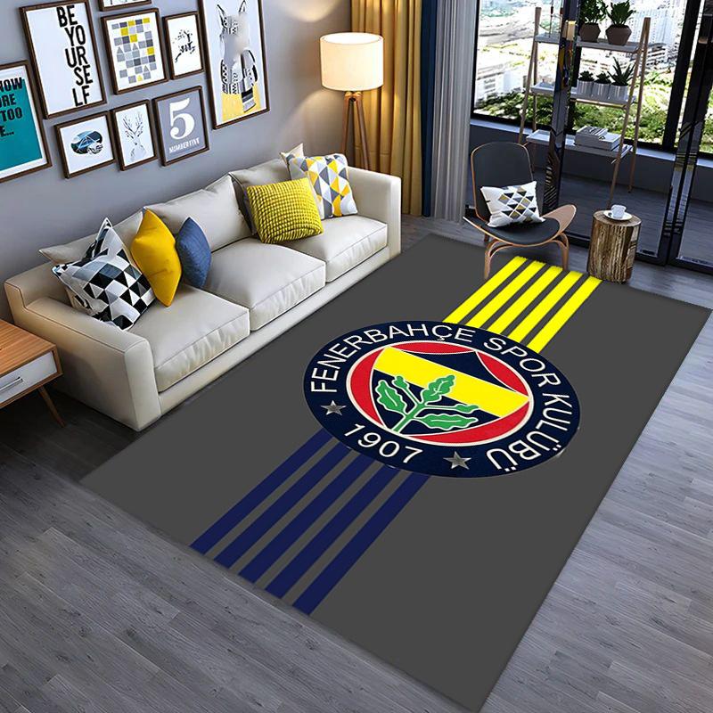 Eredità Fenerbahçe: Tappetini per pavimenti con stampa a motivi del 1907 Zerbino Cuscino per sedia da ufficio per stanza