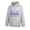 26SS Rhude High Street Cotton Hoodie Geometric Letter Print Mens Sweatshirt